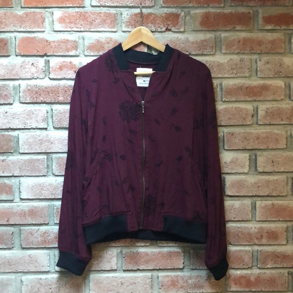 Rayon purple bomber jacket